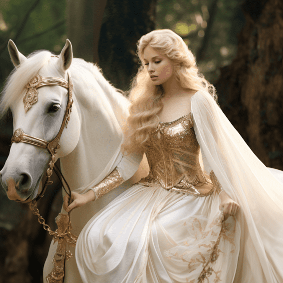 Beautiful Woman with Horse Free Midjourney Prompt 2