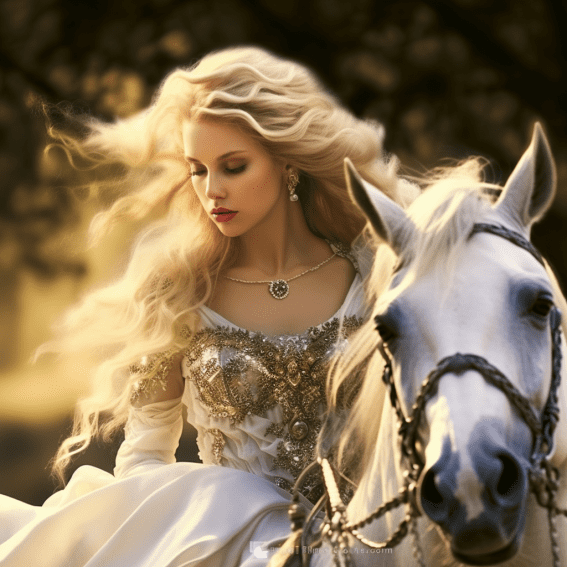 Beautiful Woman with Horse Free Midjourney Prompt 4