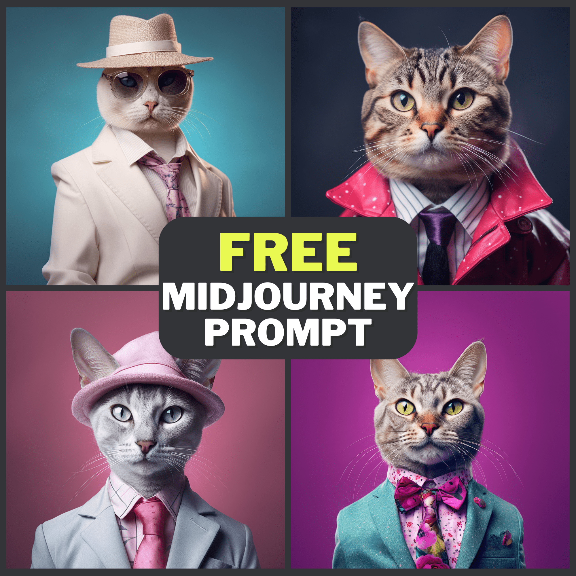 Cat Fashion Photography Free Midjourney Prompt