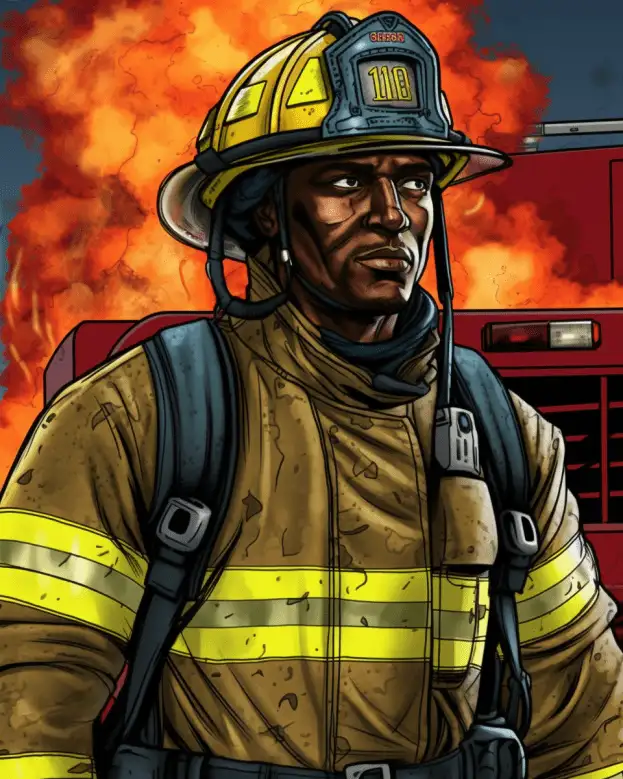 Comic Book Firefighter Free Midjourney Prompt 4