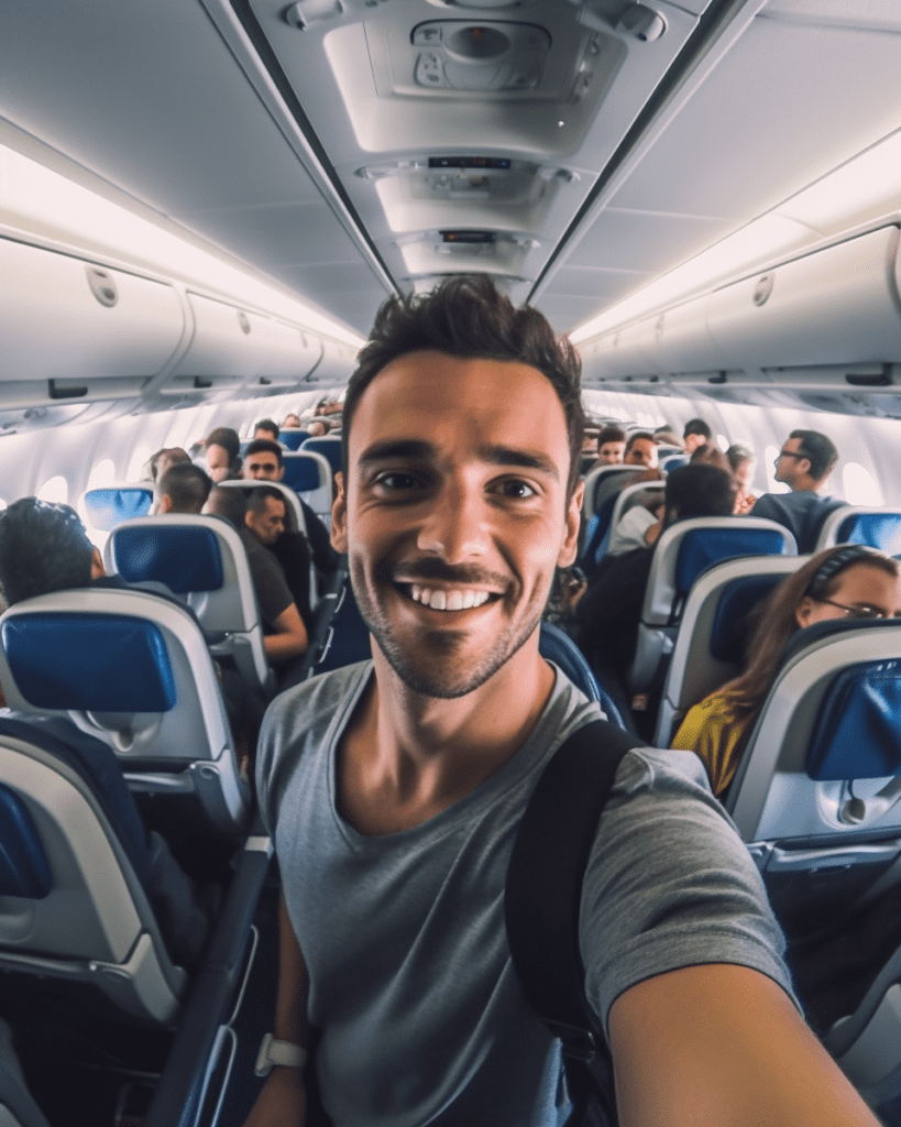 Selfie Inside Plane Free Midjourney Prompt 2