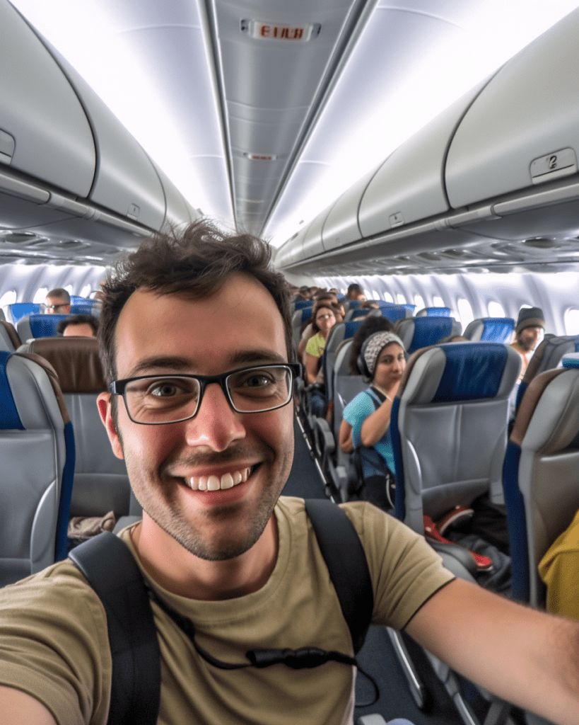 Selfie Inside Plane Free Midjourney Prompt 6