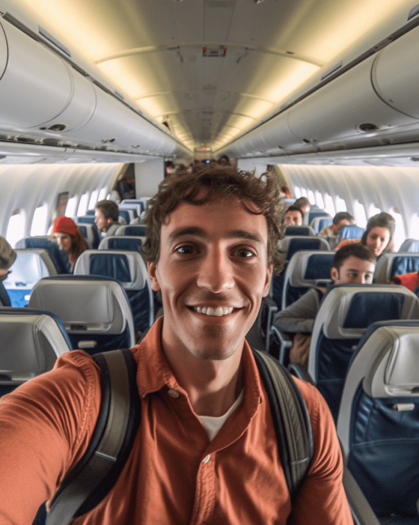 Selfie Inside Plane Free Midjourney Prompt 9