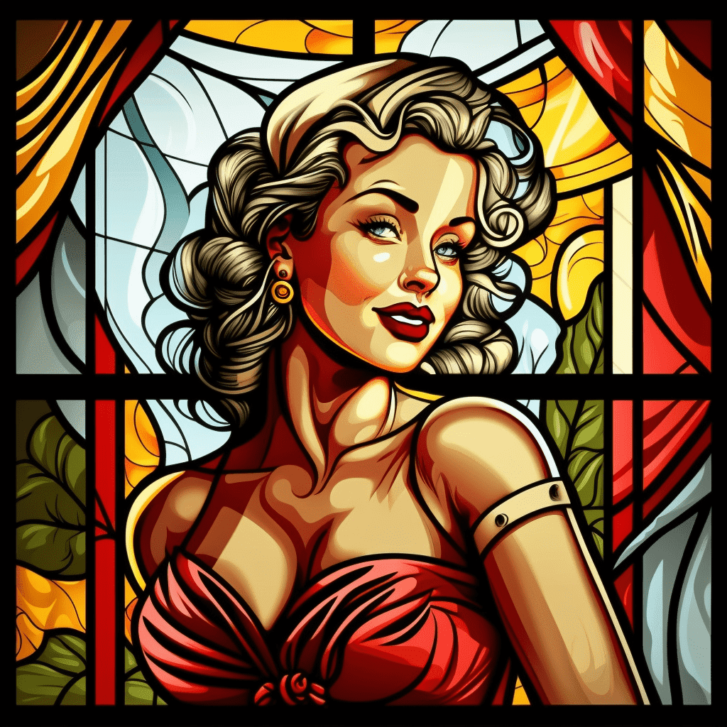 Stained Glass Woman Fee Midjourney Prompt 10