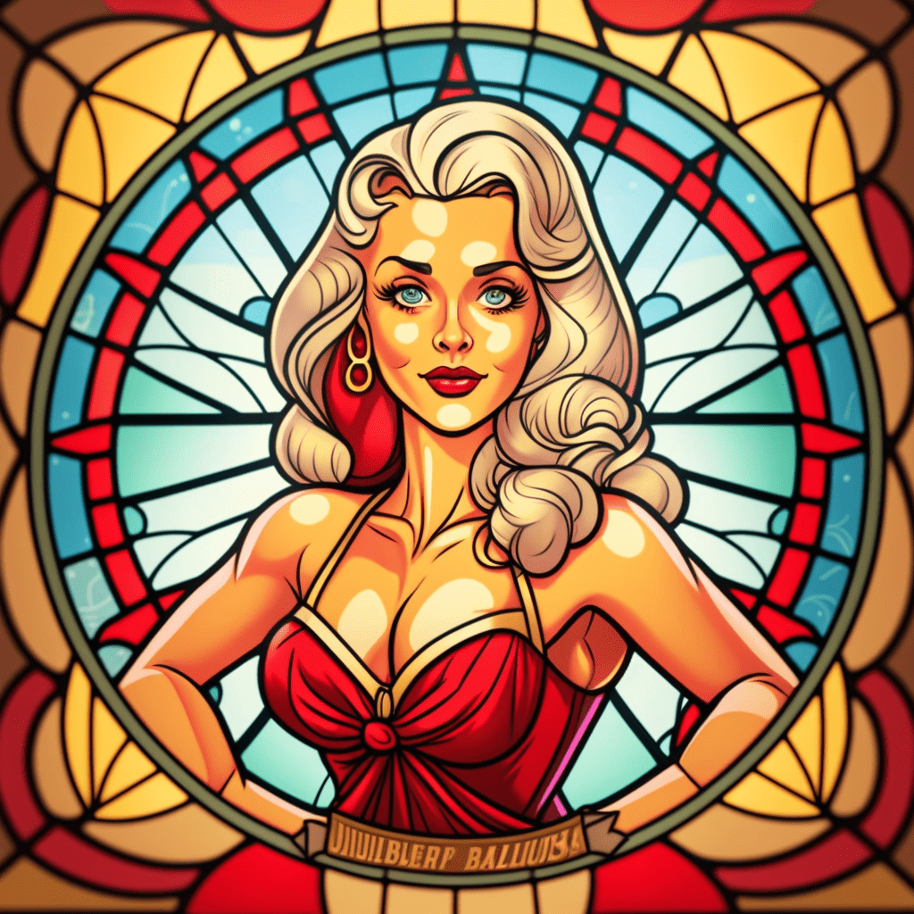 Stained Glass Woman Fee Midjourney Prompt 2