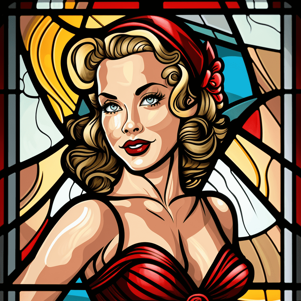 Stained Glass Woman Fee Midjourney Prompt 4