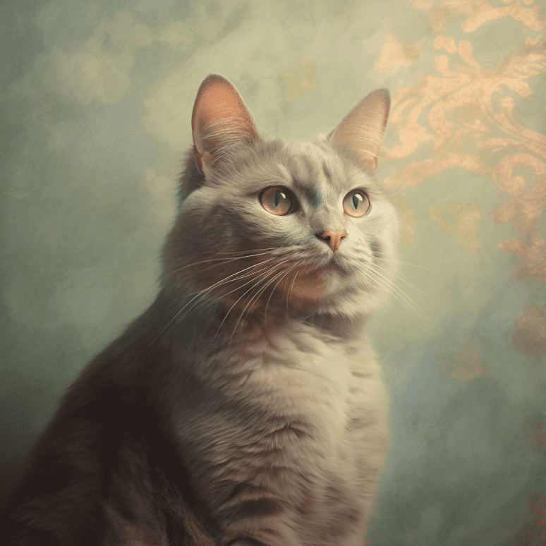 Vintage Cat Portrait Free Midjourney Prompt 6