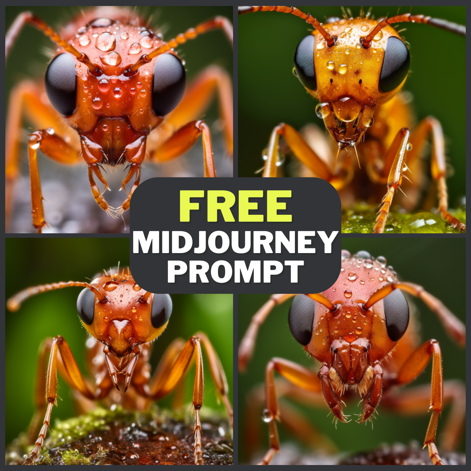Ant Macro Photo Free Midjourney Prompt 1