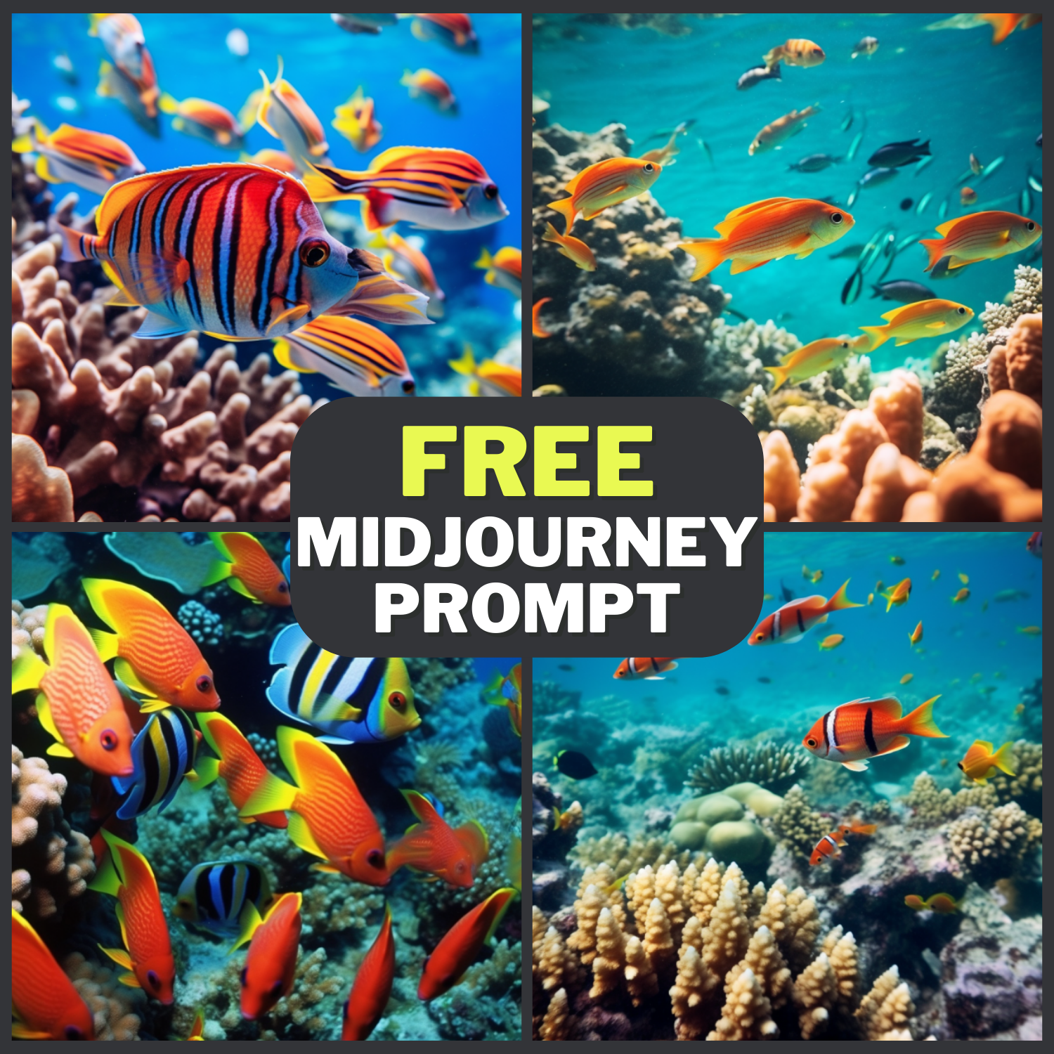 Barrier Reef and Fish Free Midjourney Prompt 1
