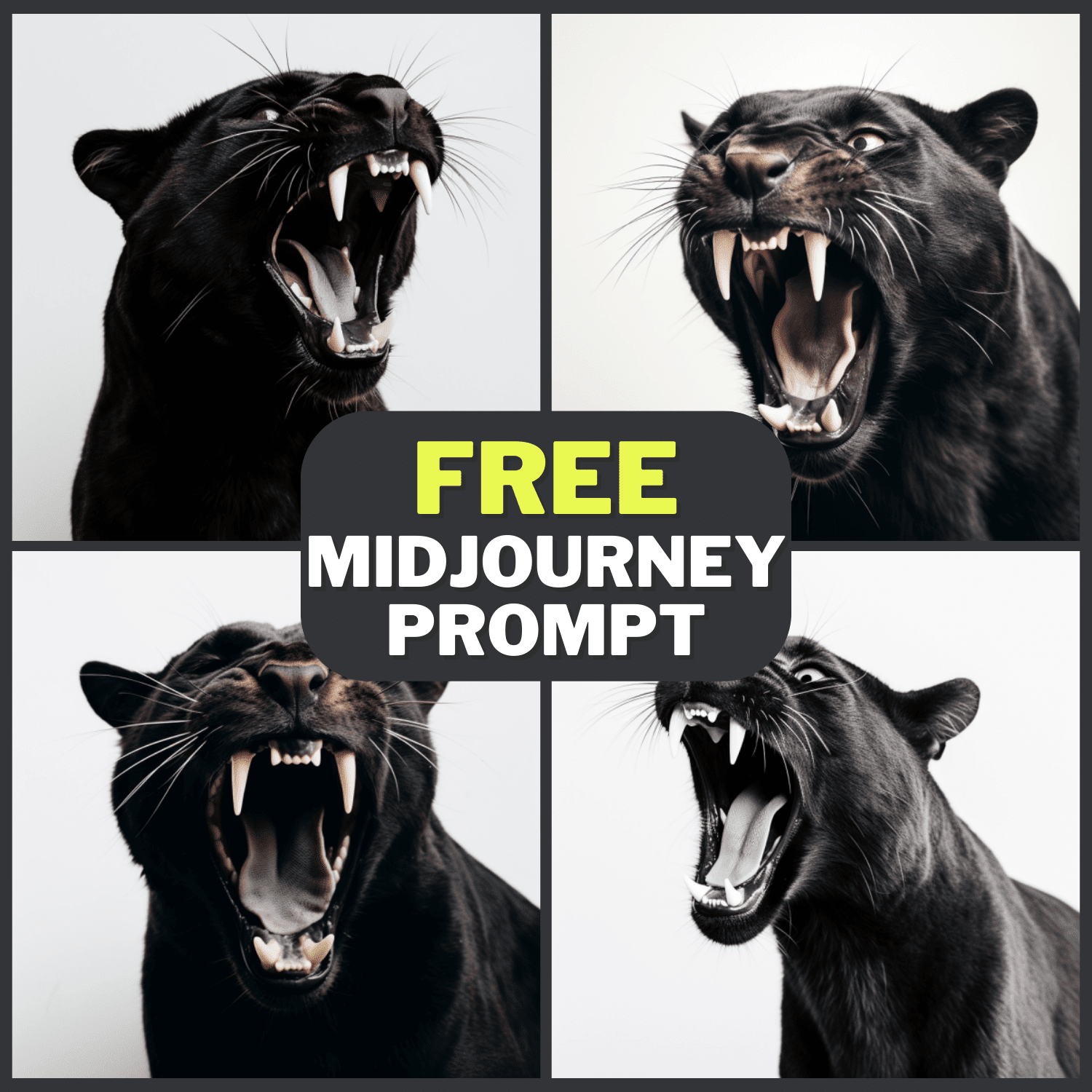 Dark Puma Minimalism Free Midjourney Prompt 1