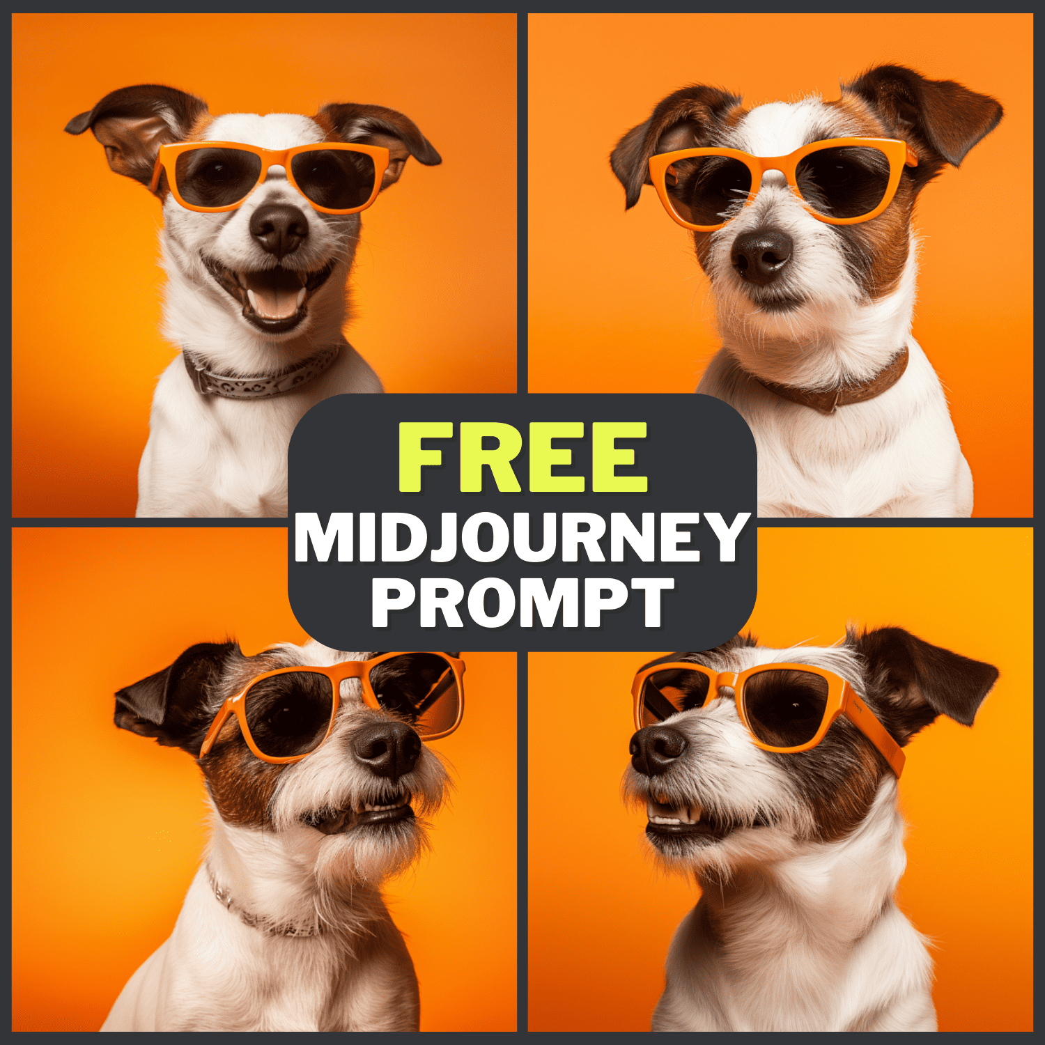 Dog Portrait With Sunglasses Free Midjourney Prompt 1
