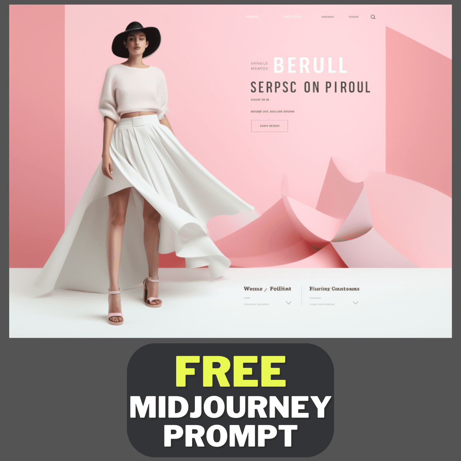 Fashion E Commerce Website Design Free Midjourney Prompt 1