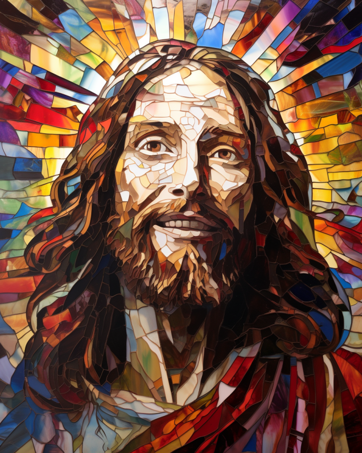 Stained Glass Jesus Christ Free Midjourney Prompt 2