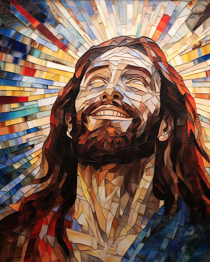 Stained Glass Jesus Christ Free Midjourney Prompt 4