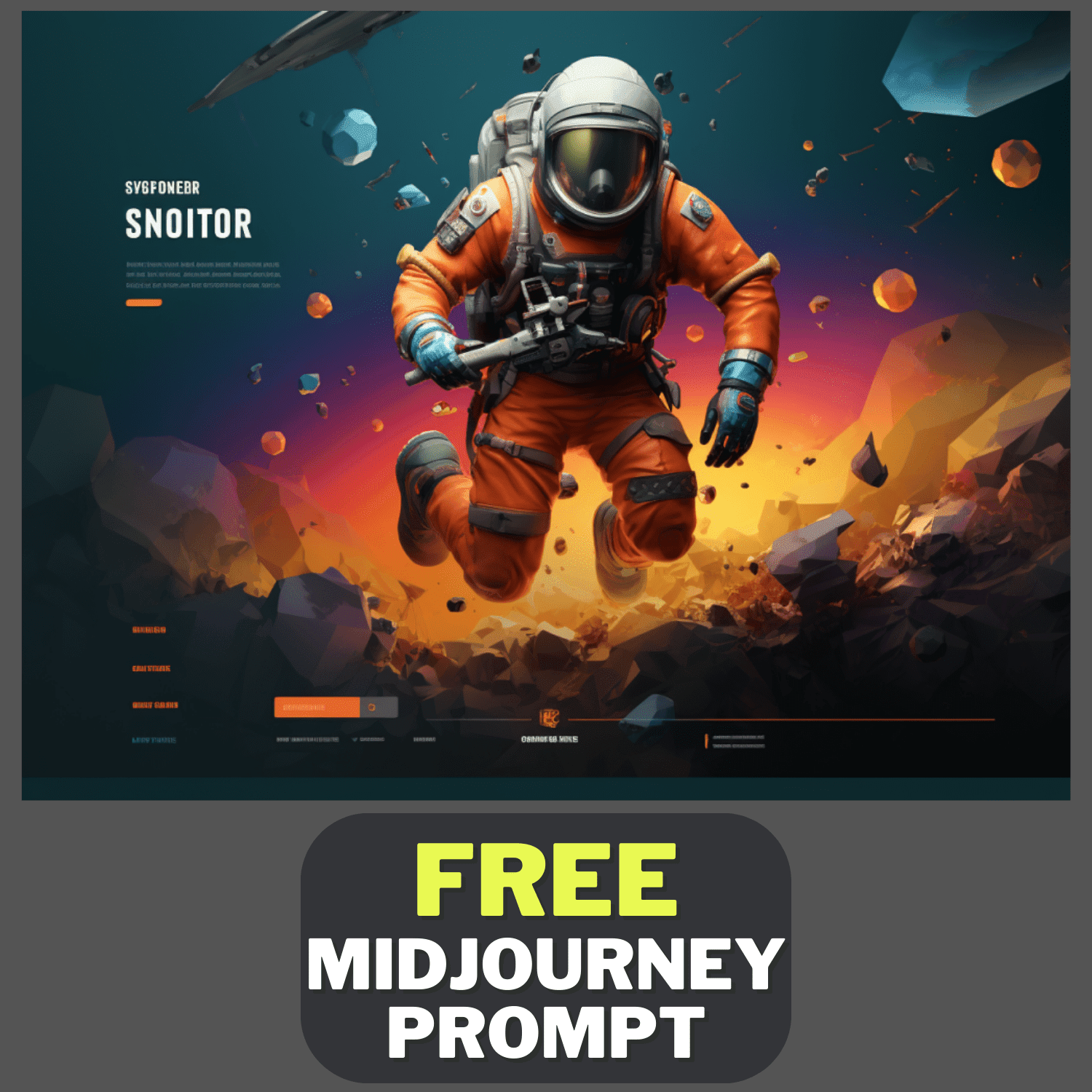 Video Game Website Design Free Midjourney Prompt 1