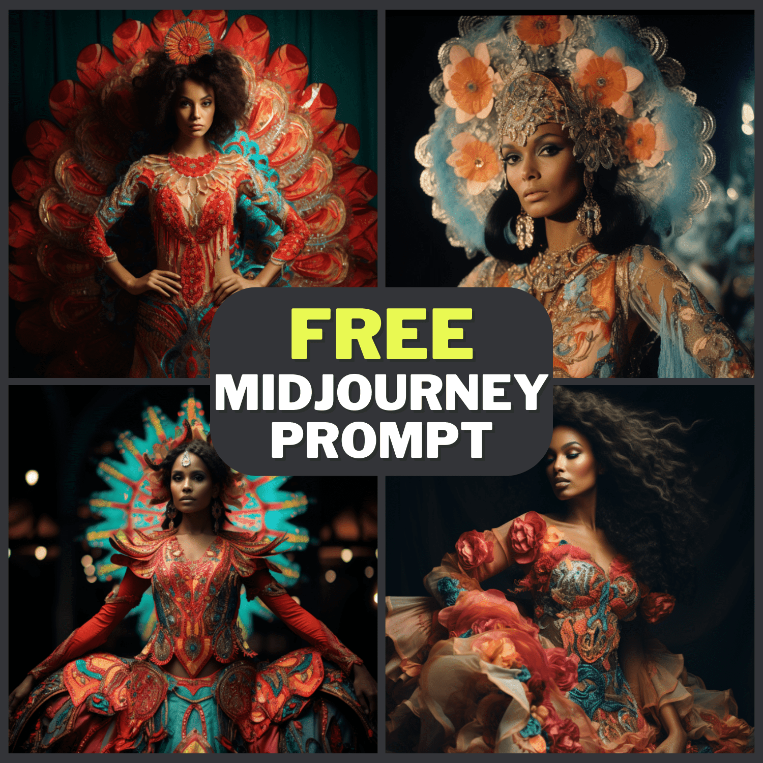 Woman Intricate Dress Free Midjourney Prompt 1