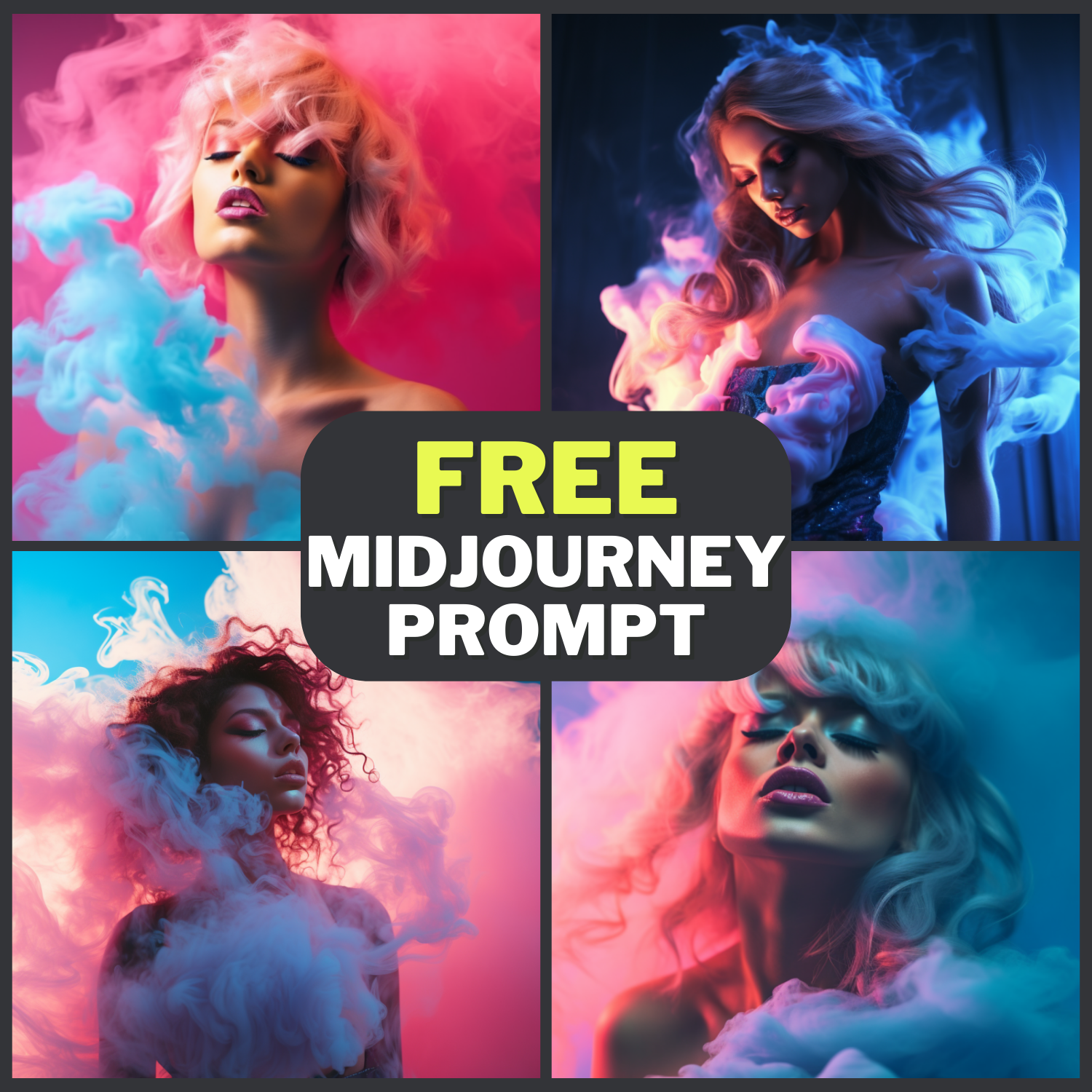 Woman With Smoke Free Midjourney Prompt 1