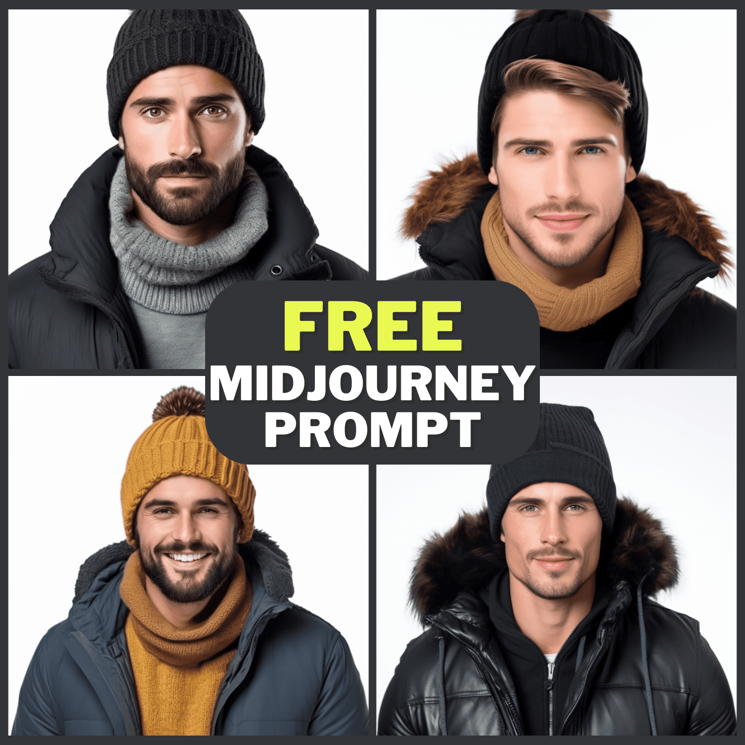 Handsome Man With Winter Hat Free Midjourney Prompt 1