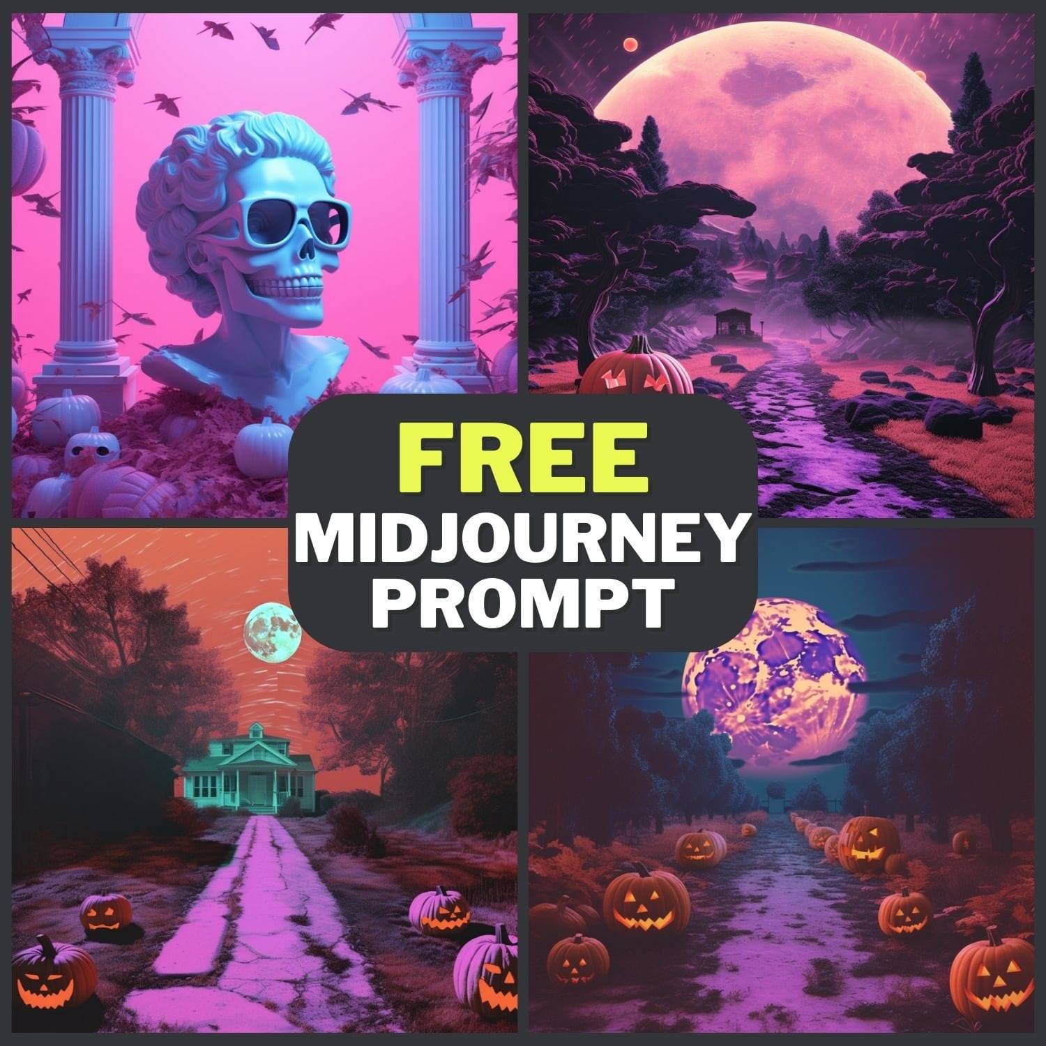 Vaporware Halloween Free Midjourney Prompt 1