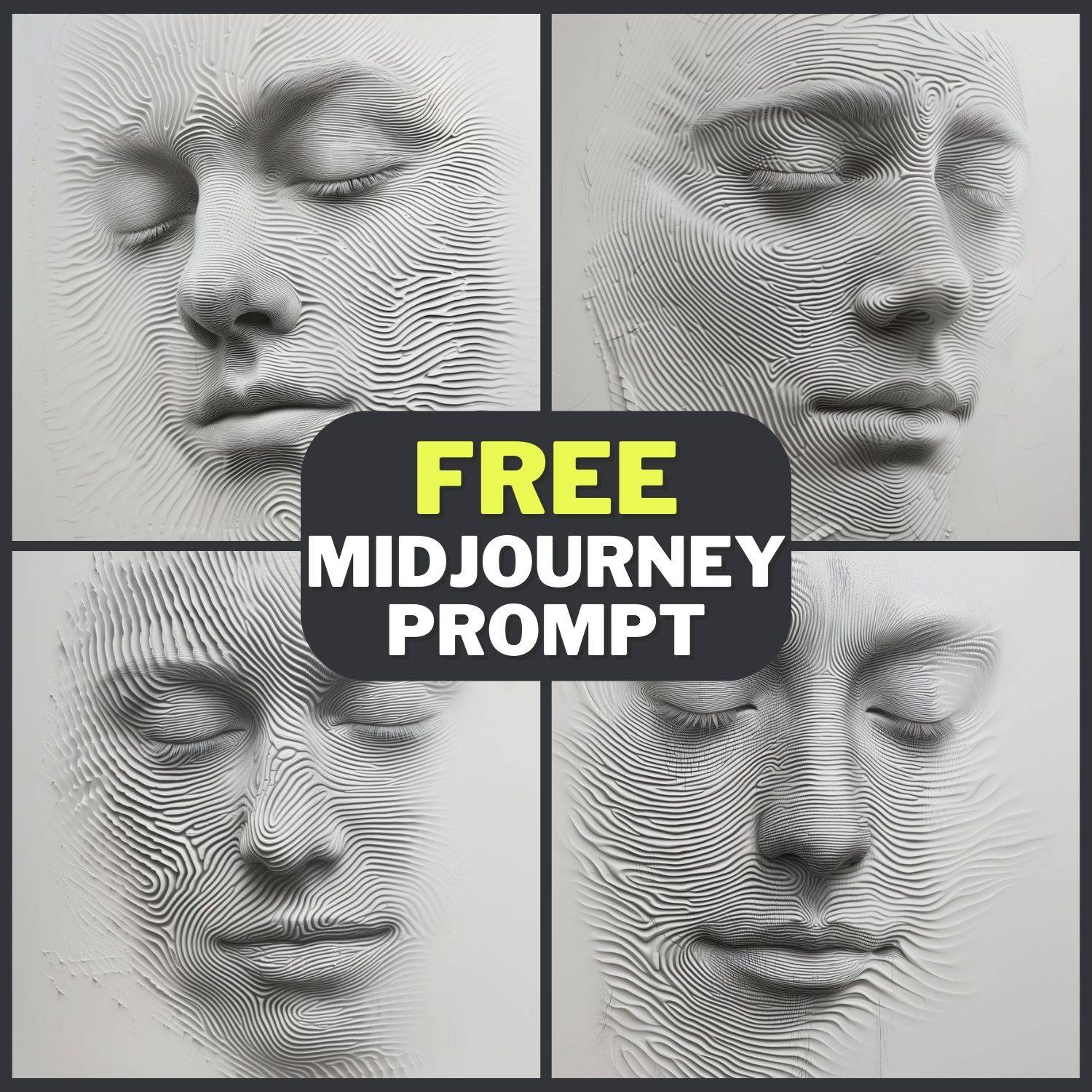 Human Face Fingerprint Free Midjourney Prompt 1